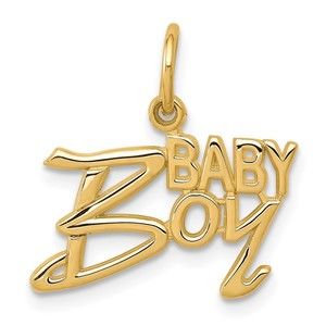 Million Charms 10k Yellow Gold BABY BOY Charm
